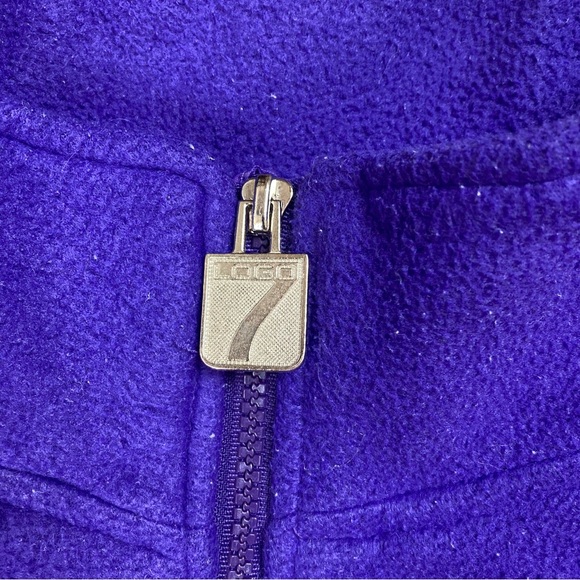 MINNESOTA VIKINGS Vintage LOGO 7 Game Day Pullover Zip Up Fleece Size Large - Picture 3 of 12